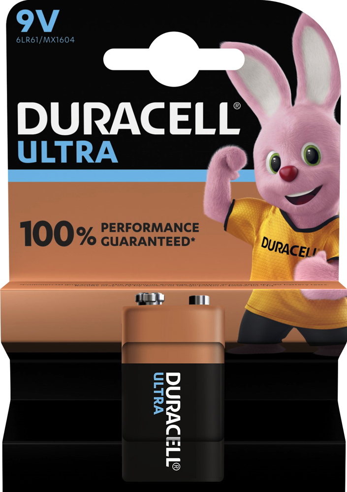 20 Duracell Ultra Power 9V Block / MX1604 Alkaline Batterien Blister