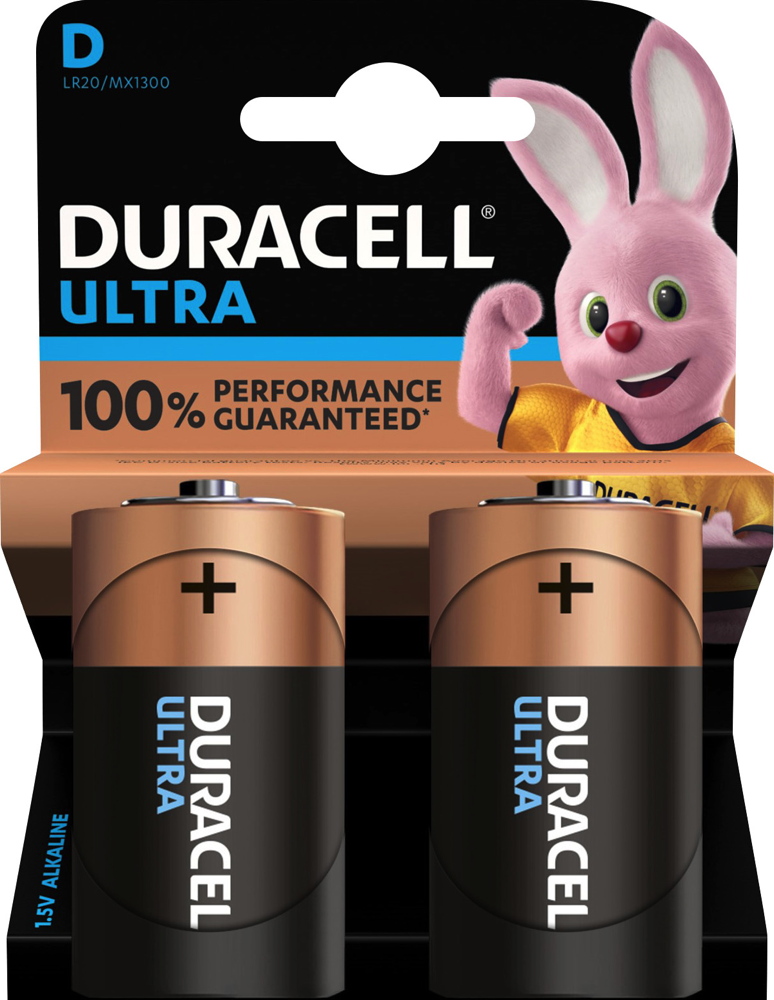 2 Duracell Ultra Power D / Mono / MX1300 Alkaline Batterien Blister