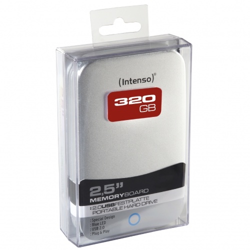 Intenso HDD externe Festplatte Memory Board 2,5 Zoll 320GB silber