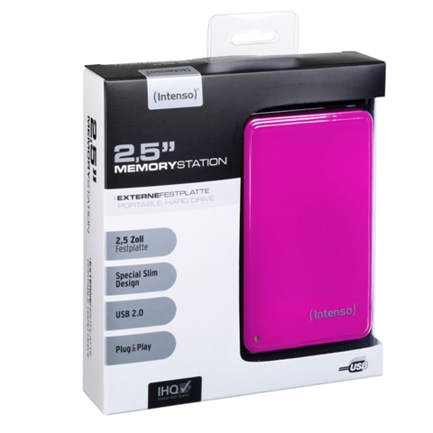 Intenso HDD externe Festplatte Memory Station 2,5 Zoll 500GB pink