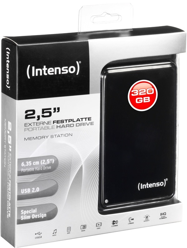 Intenso HDD externe Festplatte Memory Station 2,5 Zoll 320GB schwarz