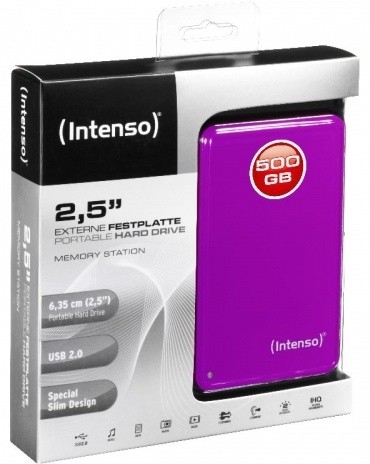 Intenso HDD externe Festplatte Memory Station 2,5 Zoll 500GB pink