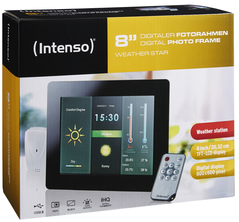 wetterstation mit bilderrahmen