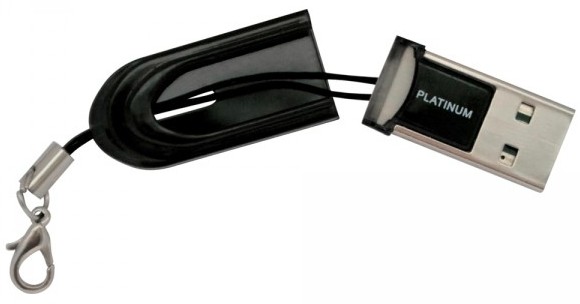 Platinum USB Adapter für Micro SD / Micro SDHC Multimedia Produkte (Festplatten, Brenner, MP3 Player, digitale Bilderrahmen)