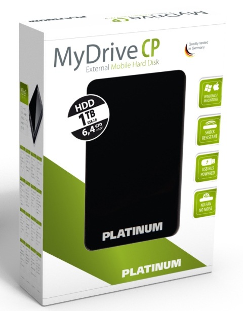 Platinum HDD externe Festplatte MyDrive CP 2,5 Zoll 1TB schwarz