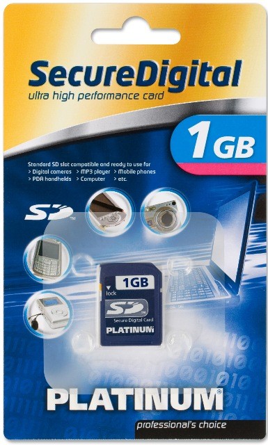 Platinum SD Karte 1GB Speicherkarte