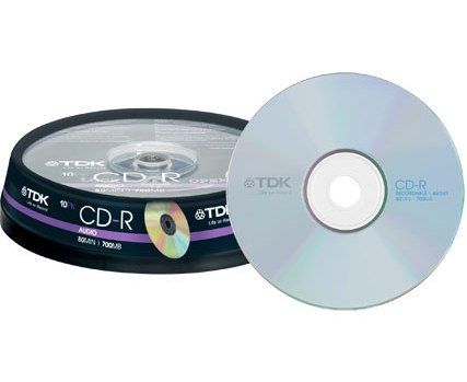 10 TDK CD-R Audio 80 Minuten Spindel