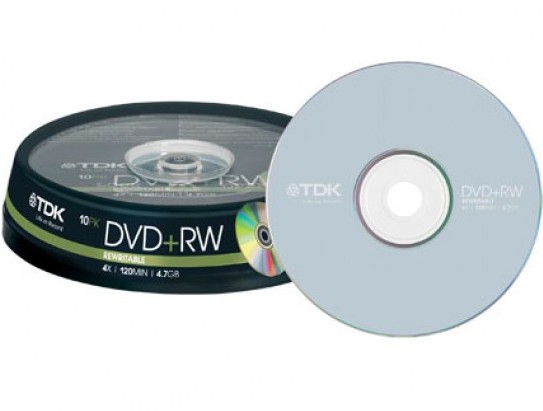 30 TDK DVD+RW 120min 4,7GB 4x Spindel