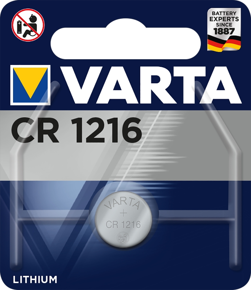 100 Varta 6216 Professional CR 1216 Lithium Knopfzelle Batterien Blister