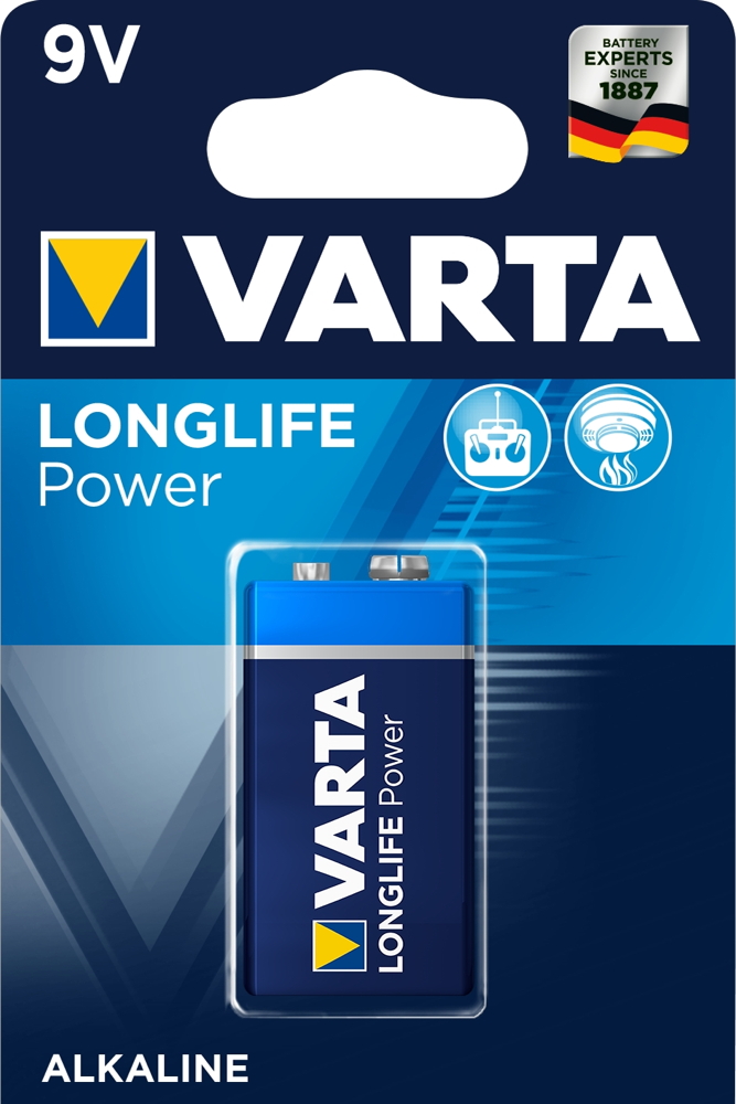 1 Varta 4922 High Energy 9V Block Alkaline Batterie Blister