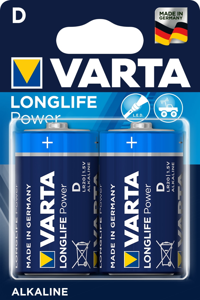 2 Varta 4920 High Energy D / Mono Alkaline Batterien Blister