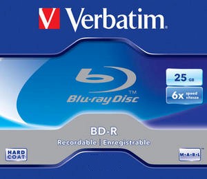 1 Verbatim Blu-ray BD-R 25GB 6x Jewelcase