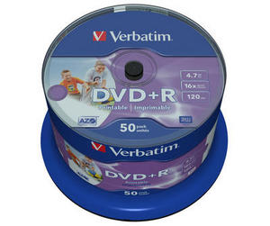 50 Verbatim DVD+R full printable
