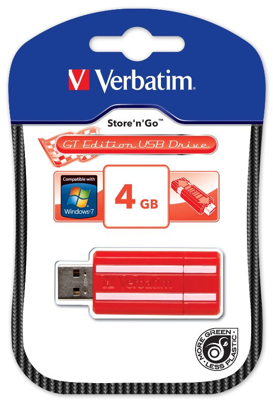Verbatim USB Stick 4GB Speicherstick Store 'n' Go GT Edition rot Restposten