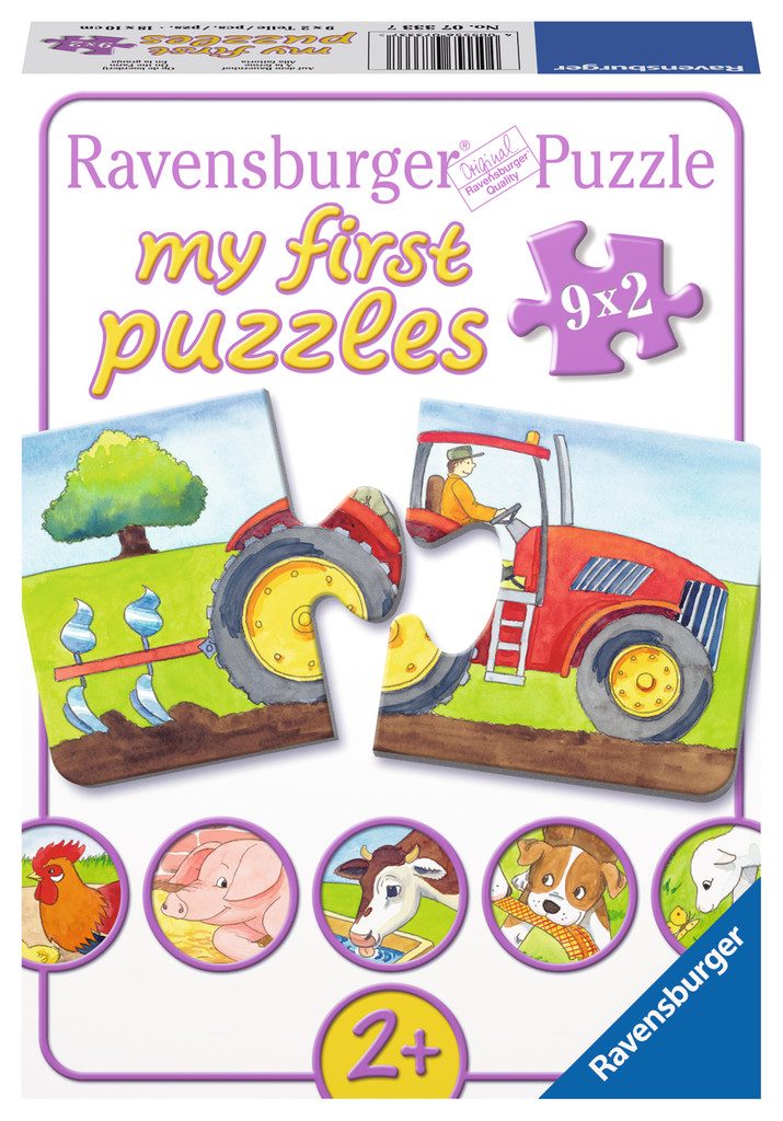 9 x 2 Teile Ravensburger Kinder Puzzle my first puzzles Auf dem
