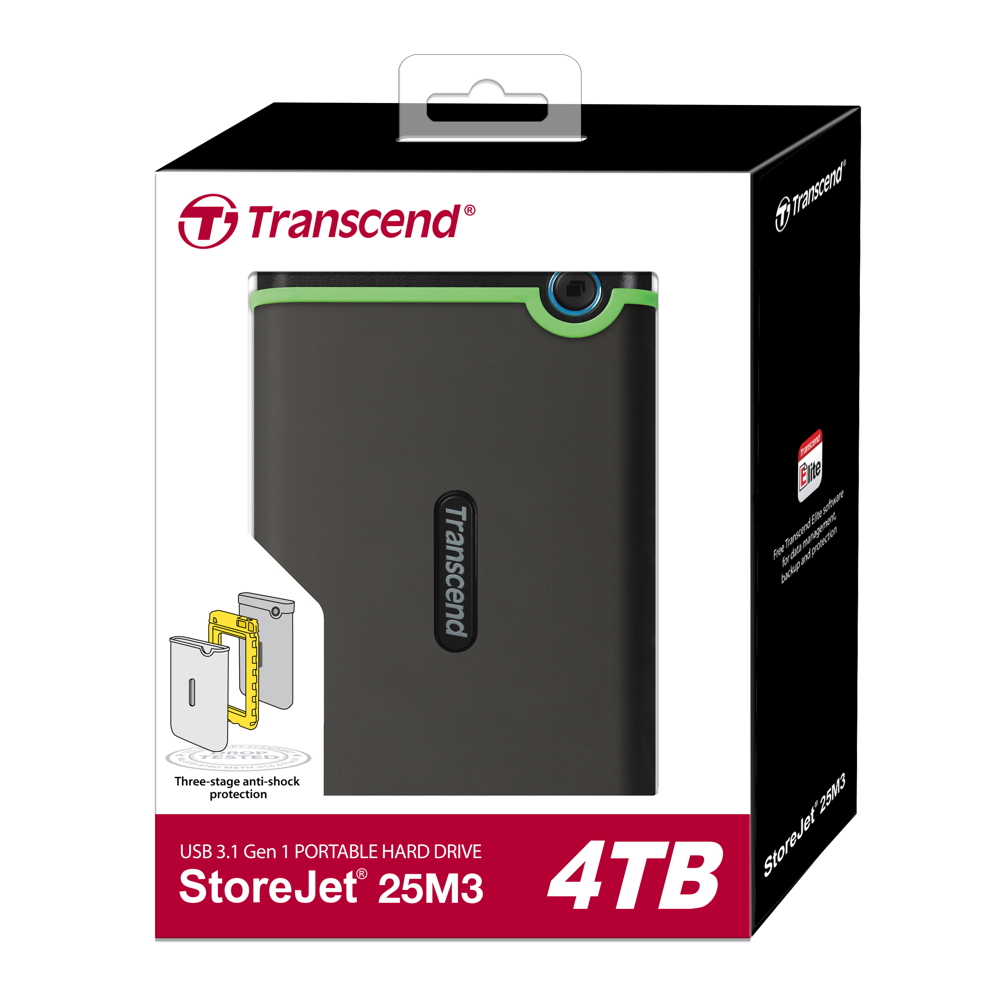 Transcend HDD externe Festplatte StoreJet 25M3 2,5 Zoll 4TB USB 3.1 ...