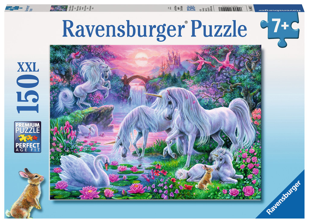 150 Teile Ravensburger Kinder Puzzle XXL Einh�rner im Abendrot 10021