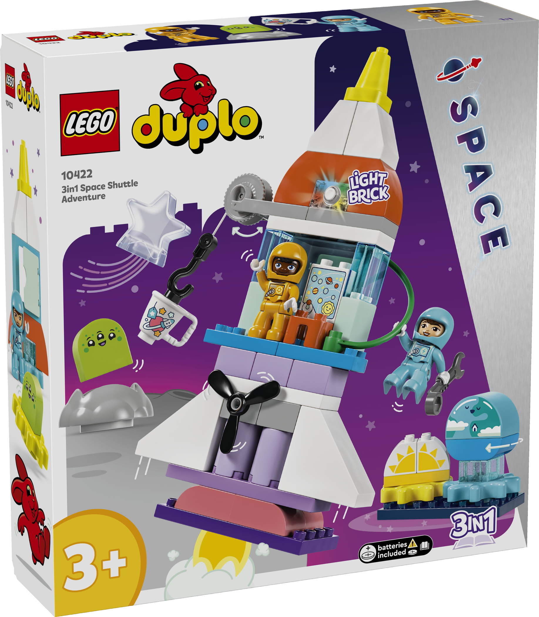 LEGO&reg; DUPLO&reg; Town 3-in-1-Spaceshuttle f�r viele Abenteuer 58 Teile 10422