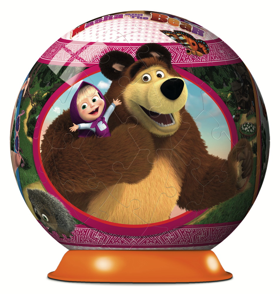 72 Teile Ravensburger 3D Puzzle Ball Mascha und der Bär 12178 72 Teile Ravensburger 3D Puzzle Ball Mascha und der Bär 12178