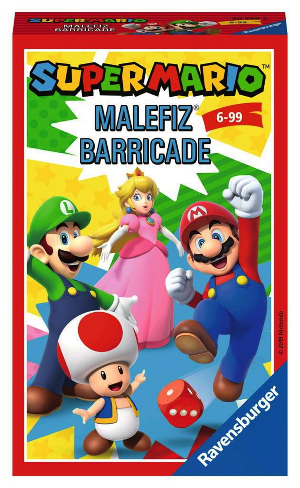Ravensburger Mitbringspiel Wettlaufspiel Super Mario Malefiz Barricade 20529