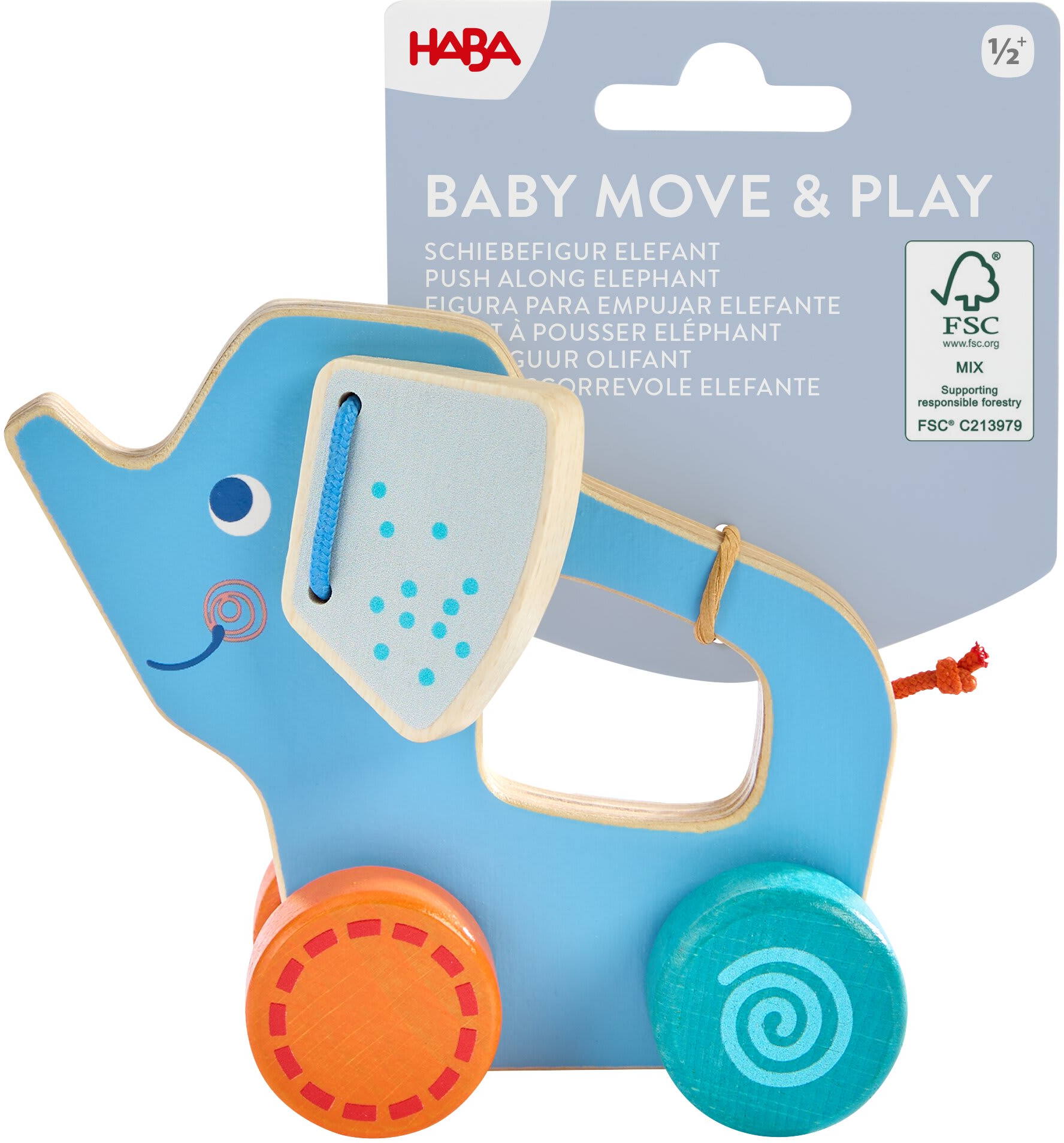 Haba Babywelt Schiebefigur Elefant 2013416001
