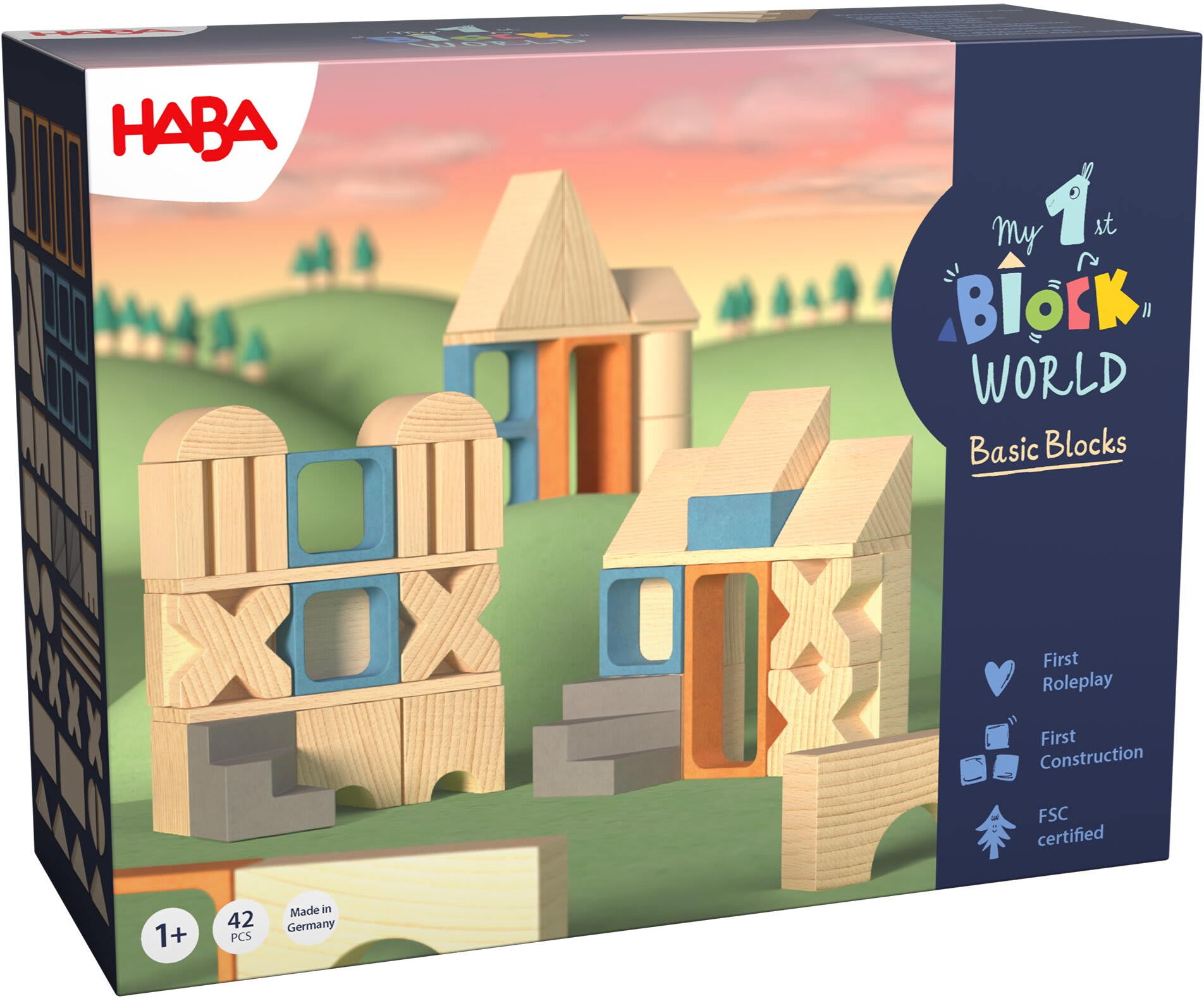 Haba Bau- und Entdeckersteine My 1st Block World extra große Bausteine, 42 Steine 2014452001