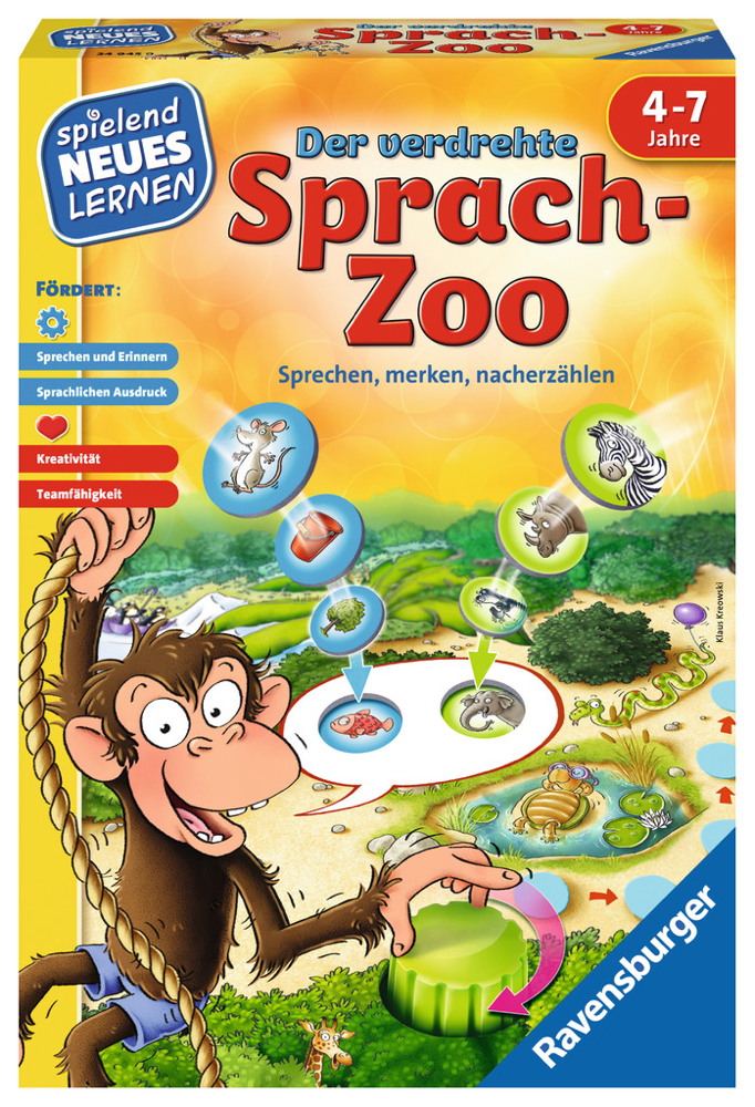 Ravensburger Spielend Neues Lernen Sprach-Lernspiel Der verdrehte Sprach-Zoo 24945