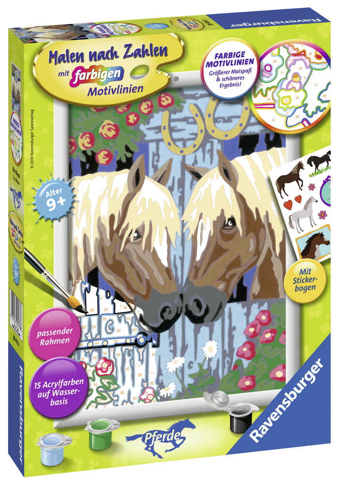 Ravensburger Malen nach Zahlen Classic Serie D Pferde Treue Pferde 28478