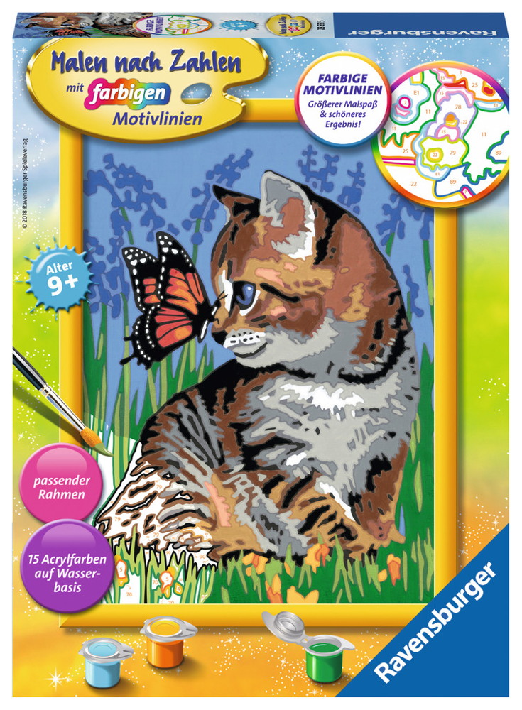 Ravensburger Malen nach Zahlen Classic Serie D Katze mit ...