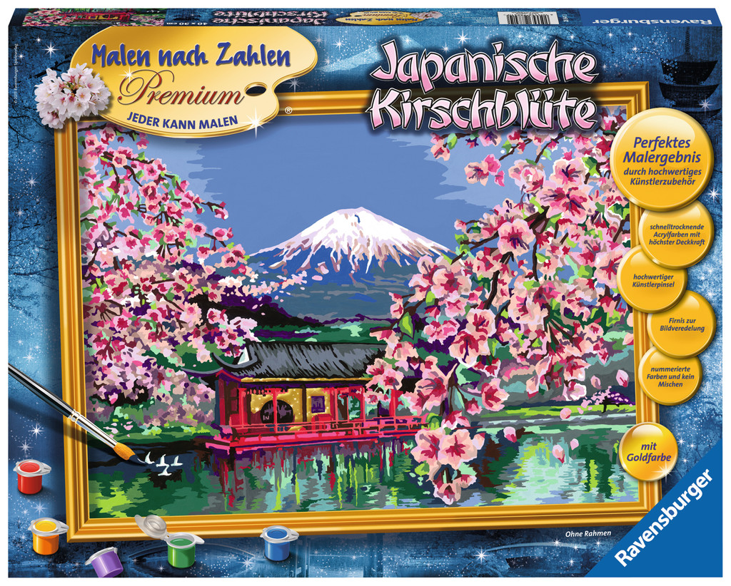 Ravensburger Malen nach Zahlen Premium Serie B Japanische Kirschblüte 28841