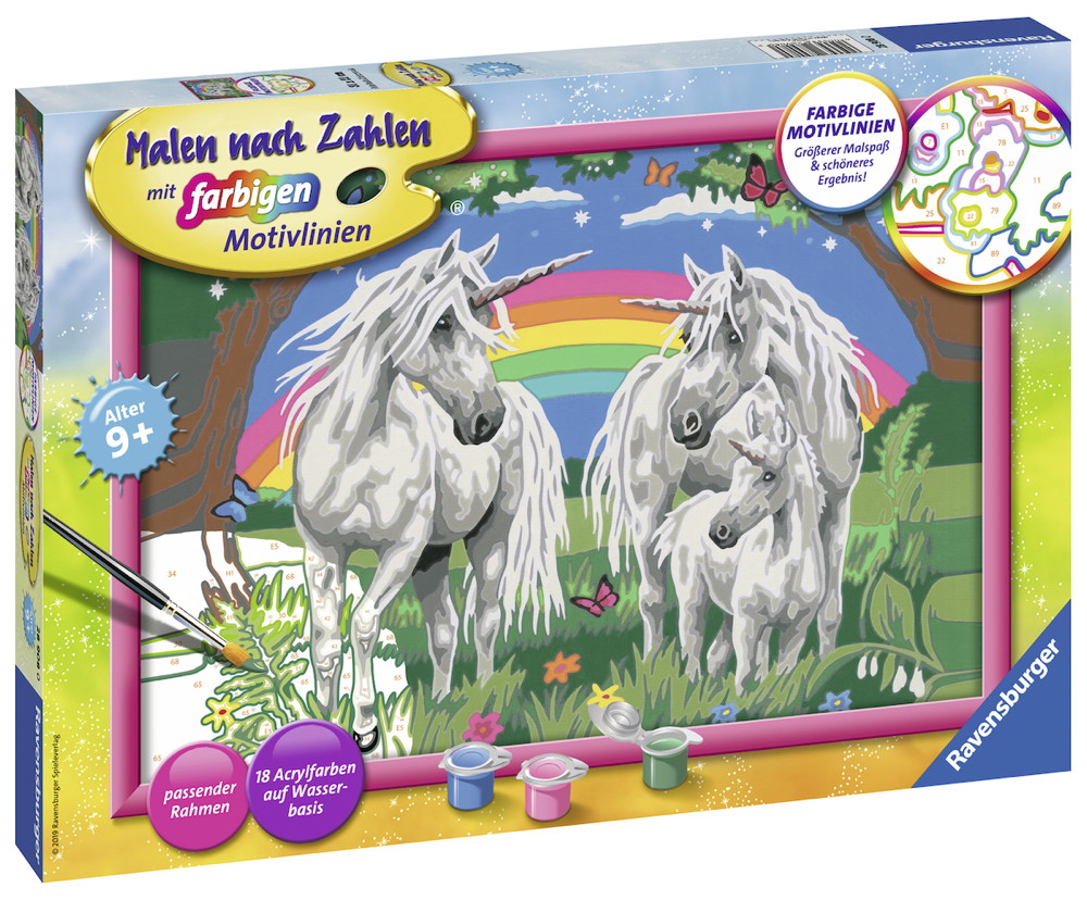 Ravensburger Malen nach Zahlen Classic Serie C Fabelhafte Einhornwelt 28908