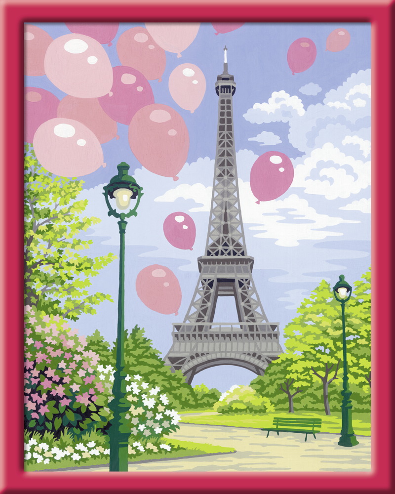 Ravensburger Malen nach Zahlen Trend Serie C Frühling in Paris 28912