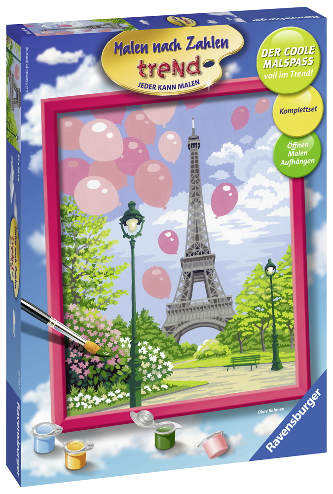 Ravensburger Malen nach Zahlen Trend Serie C Frühling in Paris 28912