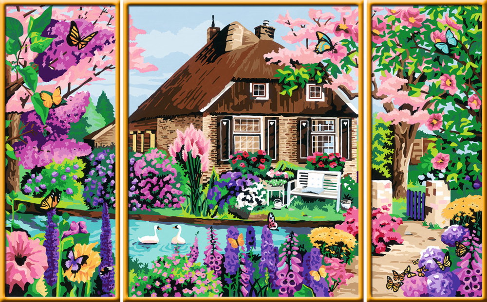 Ravensburger Malen nach Zahlen Premium Serie A Zauberhaftes Cottage 28982