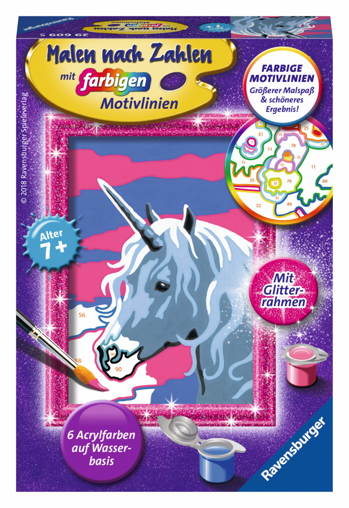 Ravensburger Malen nach Zahlen Classic Serie F Einhorn 29609