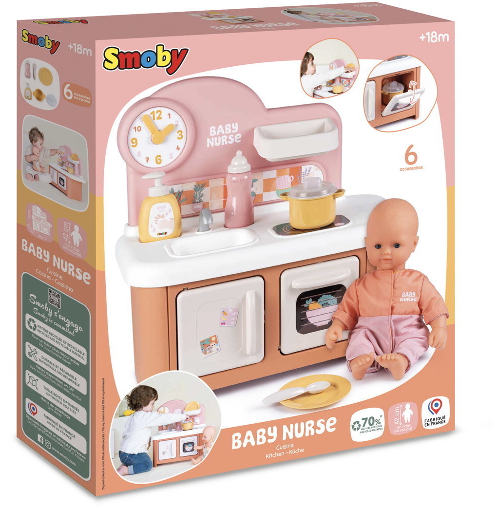 Smoby Spielzeug Rollenspiel Küche Baby Nurse Puppenküche 7600220501