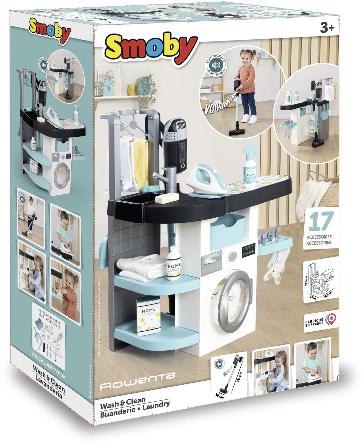 Smoby Spielwelt Haushalt Rowenta Haushalts-Set Waschküche 7600330320