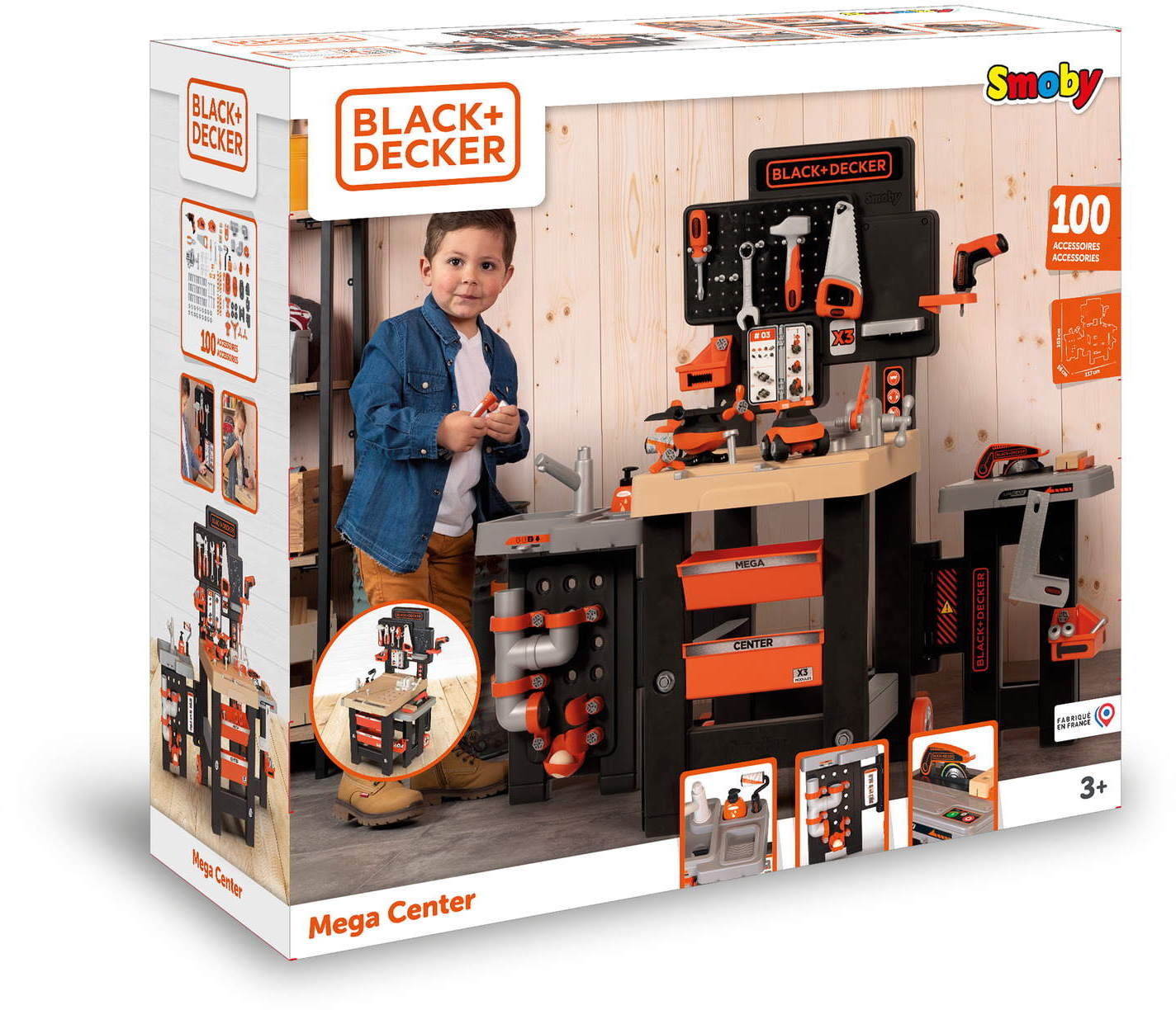 Smoby Spielzeug Rollenspiel Werkstatt Black & Decker Werkbank Mega Center 7600360744