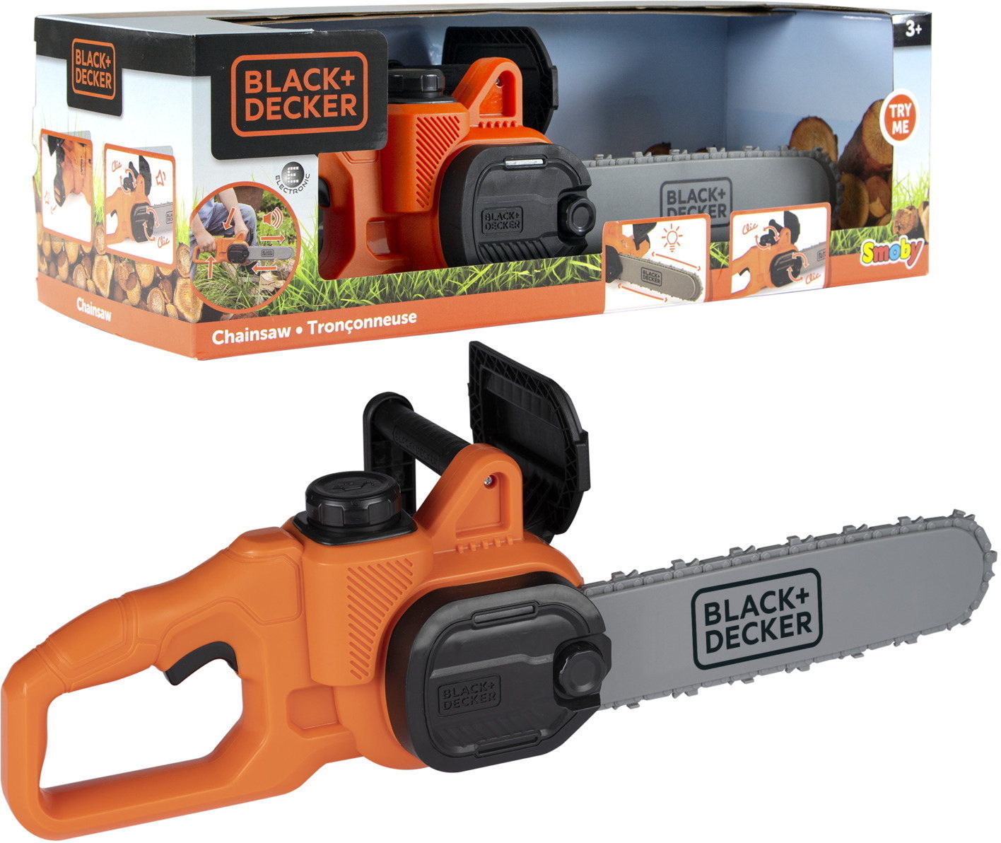 Smoby Spielzeug Rollenspiel Werkstatt Black & Decker Kettensäge elektrisch 7600360935