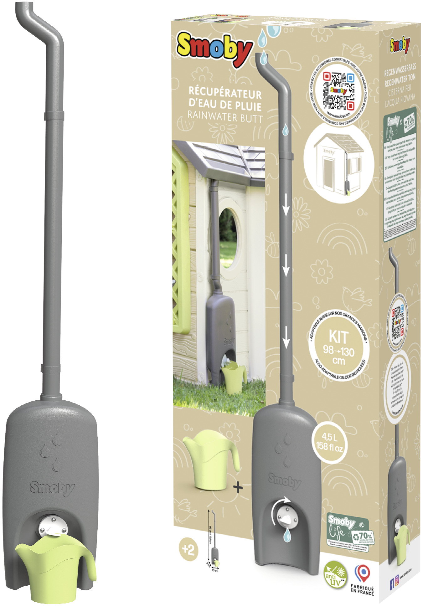 Smoby Outdoor Spielzeug Garten Smoby Life Spielhaus Zubehör Regenfass 7600810924