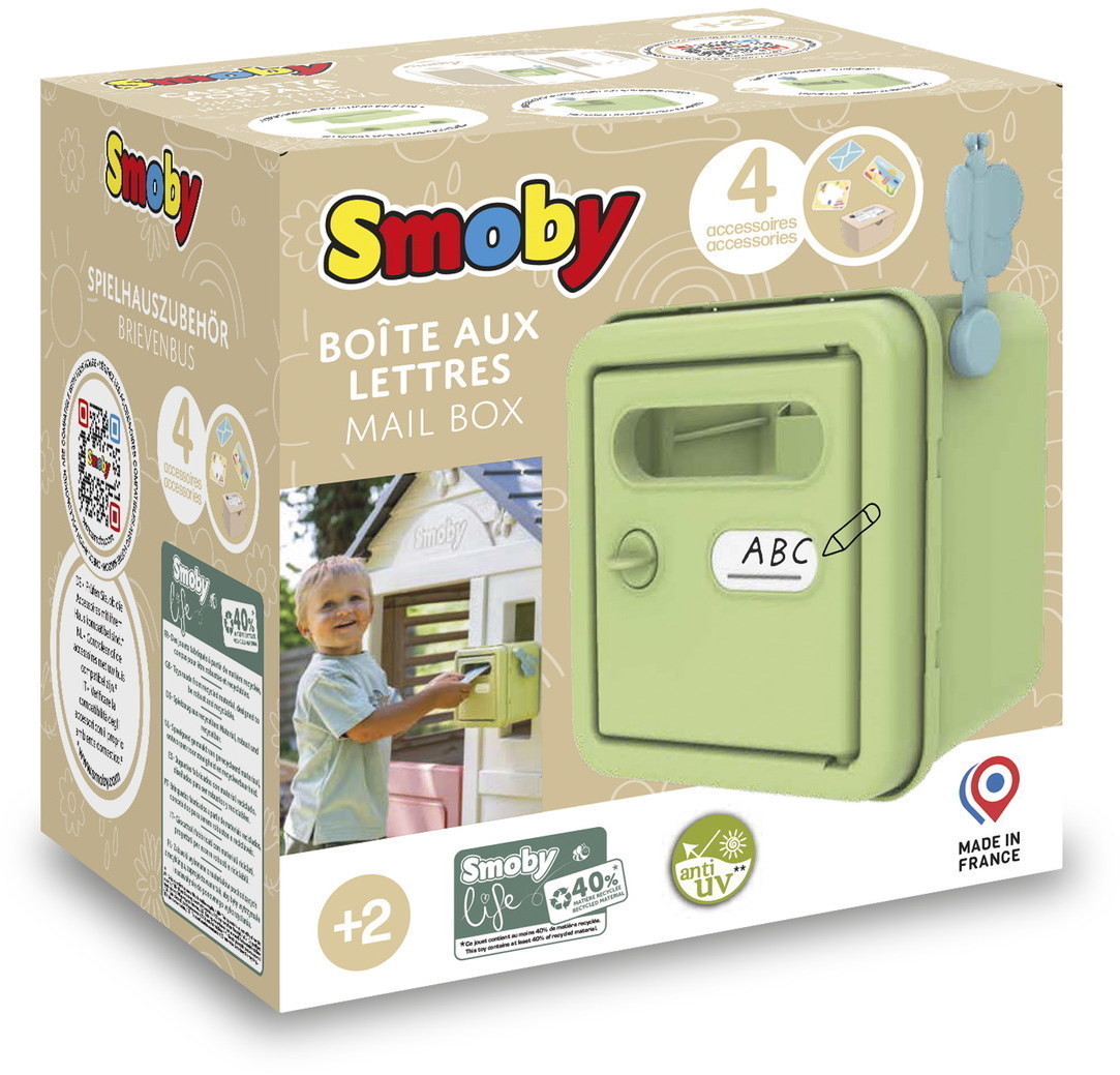 Smoby Outdoor Spielzeug Garten Smoby Life Spielhaus Zubehör Briefkasten 7600810929