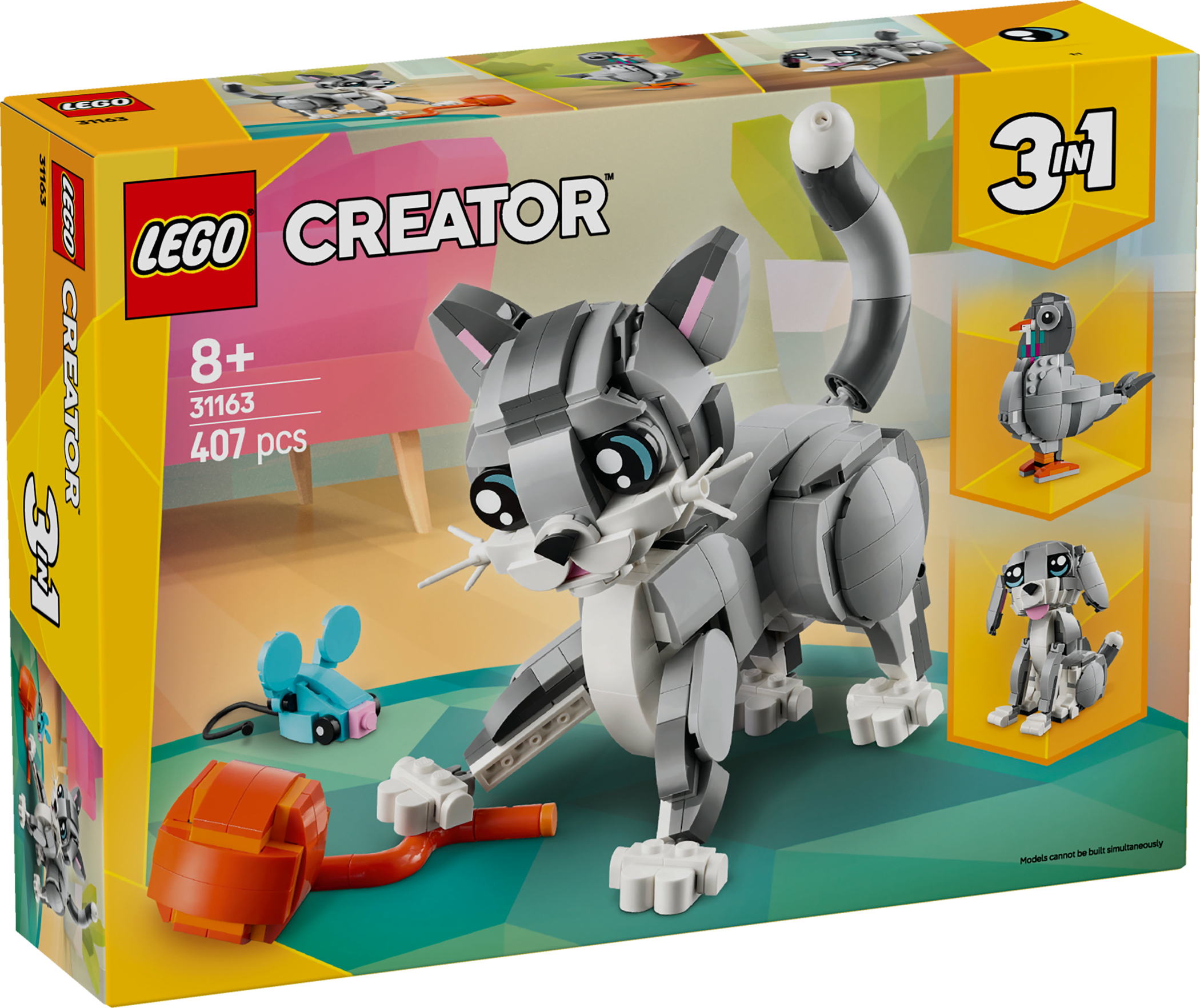LEGO® Creator Graue Katze 407 Teile 31163