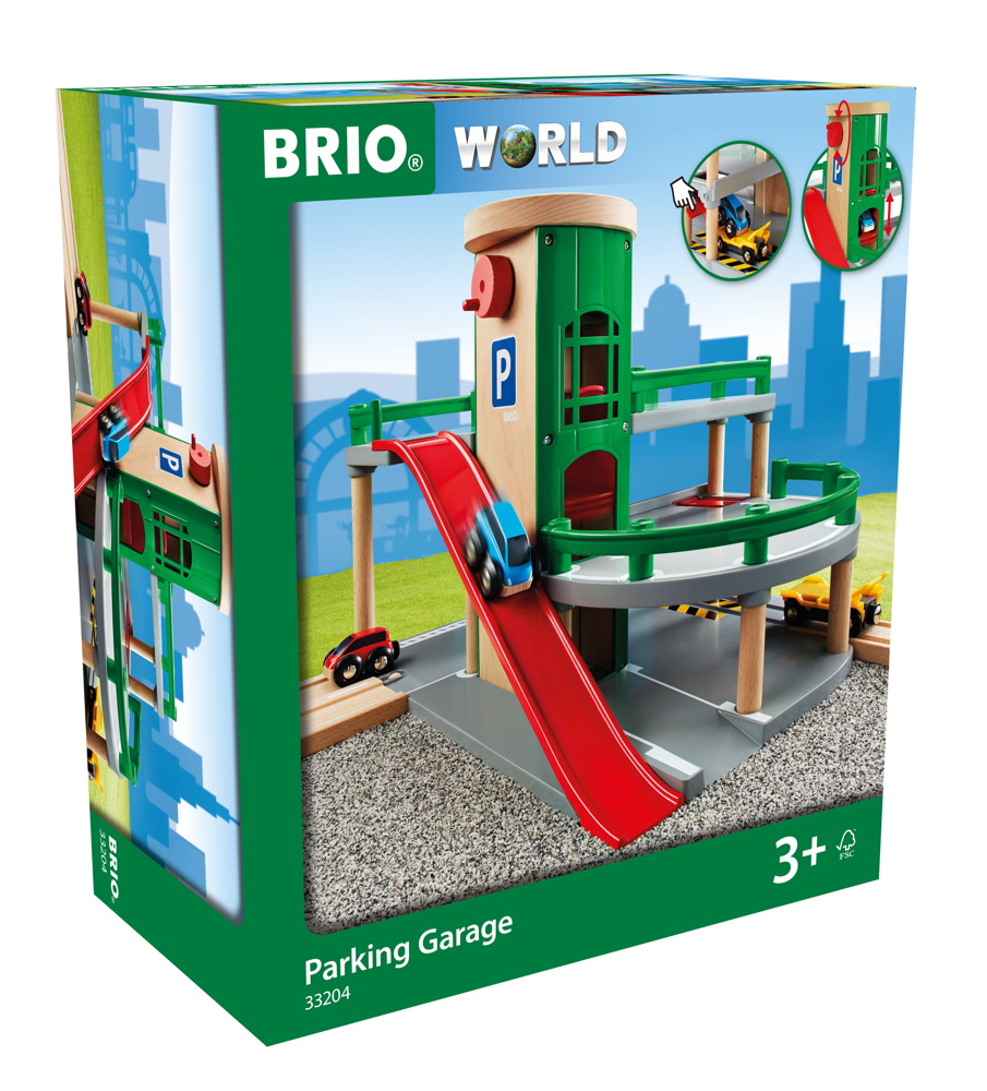 Brio World Eisenbahn Geb�ude Parkhaus, Stra�en und Schienen 7 Teile 33204