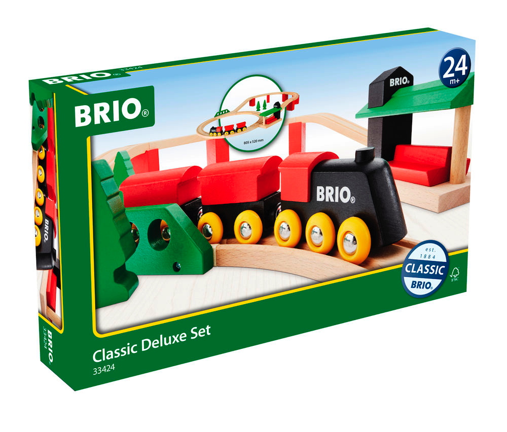 Brio Eisenbahn Classic Set Deluxe Set 25 Teile 33424
