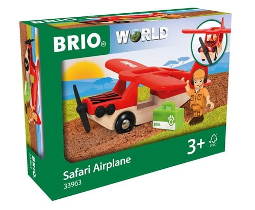 Brio World Eisenbahn Flugzeug Safari Flugzeug 3 Teile 33963