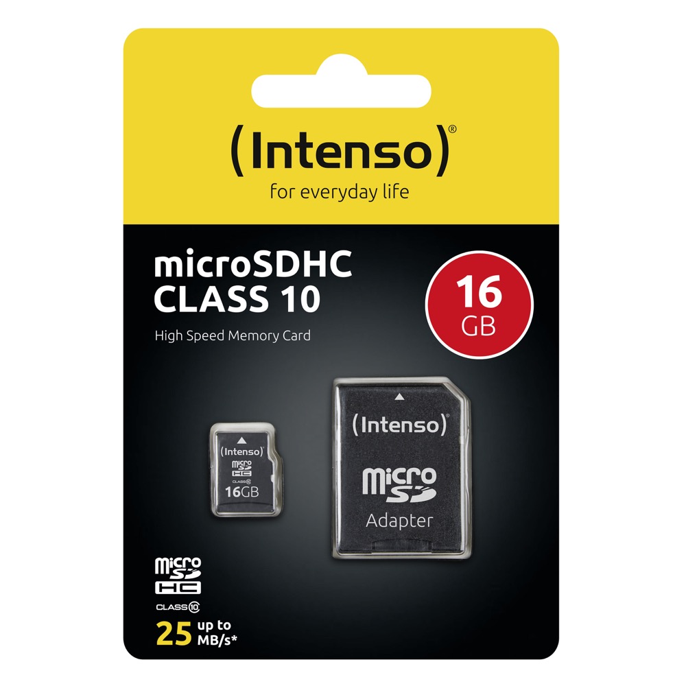 Intenso Micro SDHC Karte 16GB Speicherkarte Class 10