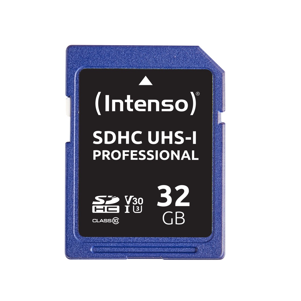 Intenso SDHC Karte 32GB Speicherkarte UHS-I U3 4K professional 100 MB/s V30 Class 10 bulk