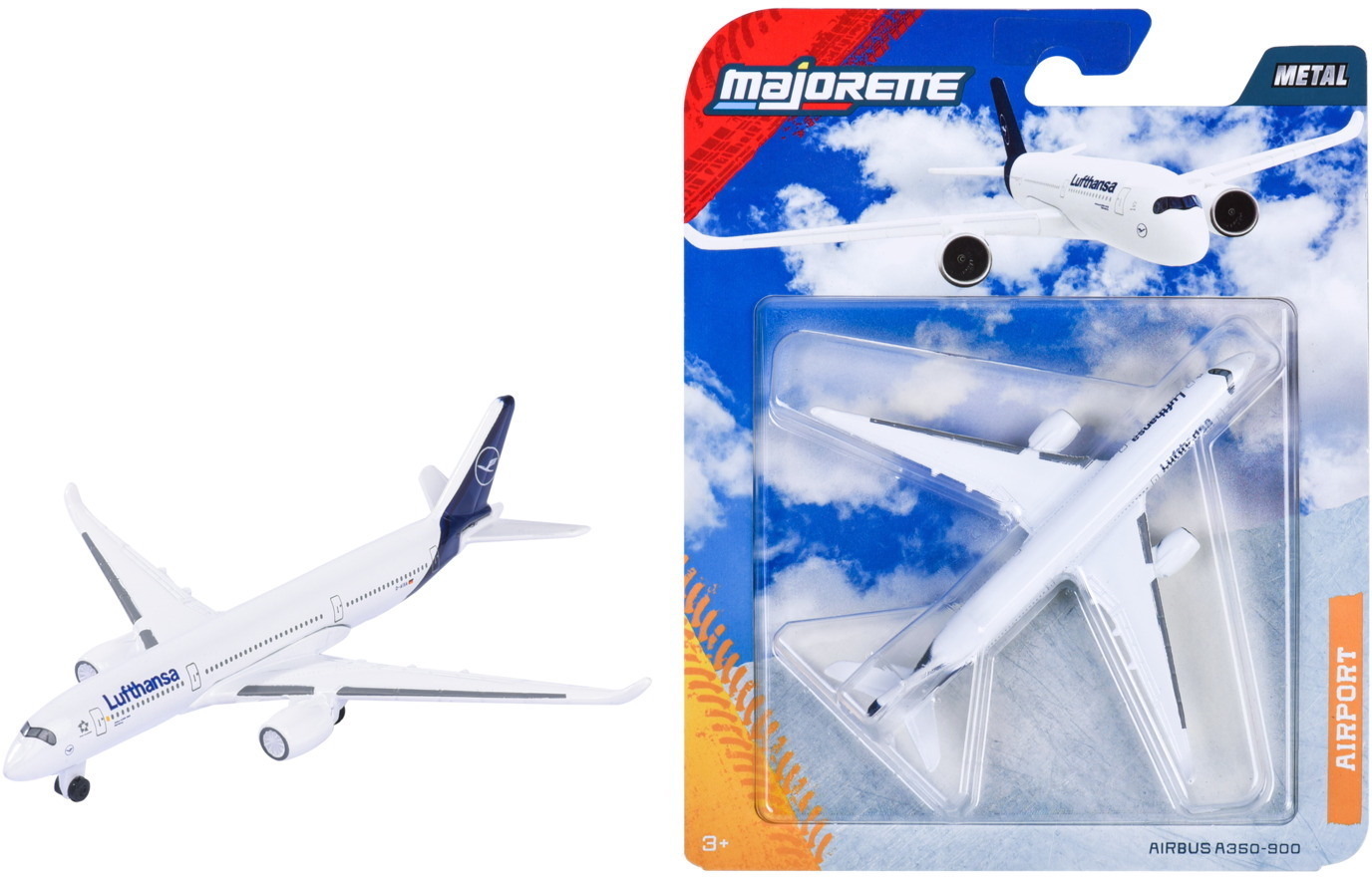 Majorette Spielzeugauto Airport Airbus 350 Lufthansa 13 cm 8503001000Q01