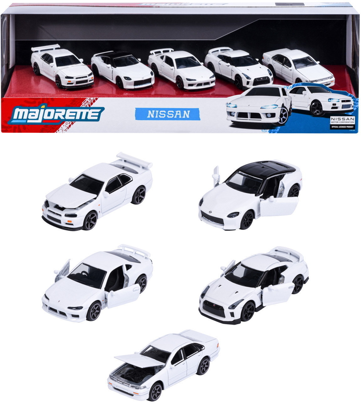 Majorette Spielzeugauto Nissan 5er Pack Giftpack 7,5 cm 8502105006