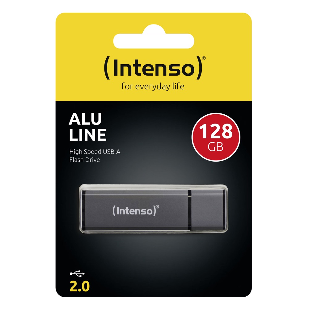 Intenso USB Stick 128GB Speicherstick Alu Line anthrazit